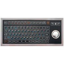 Мембранная клавиатура 84 клав. с трекболом 38 мм, настольная, USB, IP68  – ТА