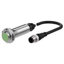 Индуктивный датчик M18×81 (Sn=5 мм), NPN НО, выносной разъем M12, Тип напряжения: DC, Типоразмер корпуса: M18, Монтажное исполнение: утапливаемое, Функция выхода: НО, Электрическое исполнение: NPN, Модификация: длинный корпус, Электрическое подключение: разъем M12 на кабеле, Длина кабеля: 0.3 м  – ТА