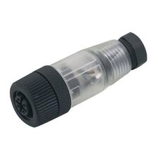 Прямой разъем M12 "мама" (4 pin) с клеммами и индикацией  – ТА