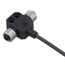Кабель-сумматор 2×M12 "мама" (3 pin), длина 5 м (4×0.25 мм²)  – ТА