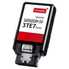 Флэш-диск SATADOM-SV 64GB, серия 3TE7 (TLC BiCS3), 0…+70°C, питание через кабель, Объем: 64 GB, Тип питания: через внешний кабель или Pin 8, Модификация: в корпусе, Рабочая температура: 0…+70°C, Чипы флэш-памяти: Kioxia BiCS3, Каналов ввода-вывода: 1  – ТА