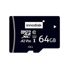 Карта памяти MicroSD 64GB, серия 3IE4 (Ultra iSLC), UHS III, −40…+85°C, Объем: 64 GB, Рабочая температура: -40…+85°C, Чипы флэш-памяти: Innodisk BiCS5  – ТА