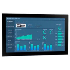 Панельный ПК 24" с Core i3-1215U, 5×USB, 2×COM, 3×LAN, мультитач, Диагональ экрана: 23.8", Соотношение сторон: 16:9, Сенсорный экран: ёмкостный мультисенсорный, Установленный CPU: i3-1215U, Материал передней рамки: алюминий анодир.  – ТА