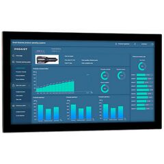 Панельный ПК 32" с Core i7-1255U, 5×USB, 2×COM, 3×LAN, мультитач, Диагональ экрана: 31.5", Соотношение сторон: 16:9, Сенсорный экран: ёмкостный мультисенсорный, Установленный CPU: i7-1255U, Материал передней рамки: алюминий анодир.  – ТА