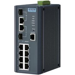 L2 коммутатор 8×Gigabit TX + 2×Gigabit TX/Combo SFP, −10…+60°С, Порты 10/100Base-TX: −, Порты Gigabit TX: 10 (8 + 2×TX/SFP Combo), Порты Gigabit оптика: Gigabit SFP (2 порта) / Combo TX, Рабочая температура: -10…+60°C  – ТА