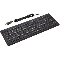 Силиконовая настольная клавиатура 110 клавиш, IP68 (USB), черная  – ТА