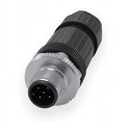 Прямой разъем M12 "папа" (5 pin, A-code) с клеммами, для кабеля Ø4…6 мм, Разъем 1: M12 штекер, Число контактов: 5, Исполнение разъема 1: прямой, Модификация: стандарт, Электрическое подключение: кабель Ø4…6 мм  – ТА