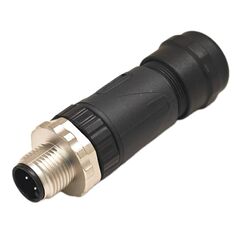 Прямой разъем M12 "папа" (4 pin, A-code) с клеммами, для кабеля Ø4…8 мм, Разъем 1: M12 штекер, Число контактов: 4, Исполнение разъема 1: прямой, Модификация: стандарт  – ТА