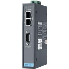 Сервер COM-портов (1×RS-232/422/485) для Ethernet (2 порта), Всего COM-портов: 1, Разъемы COM-портов: DB9, Тип портов: RS-232/422/485, Вход: 12…48 VDC, Модификация: на DIN-рейку, Рабочая температура: -10…+60°C  – ТА