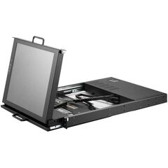 KVM-консоль AMK708, монитор 19", 8 портов VGA+USB/PS2, dual rail  – ТА