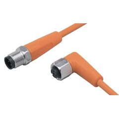 Кабель 5 м, M12 прямой "папа" → M12 угловой "мама" (3×0.34 мм²), Исполнение разъема 1: прямой, Исполнение разъема 2: угловой, Длина кабеля: 5 м  – ТА