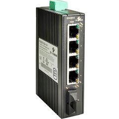 Коммутатор 4×100TX + 1×100FX SM 20км SC WDM (тип A), −10…+60°С, Порты 10/100Base-TX: 4, Порты 100Mbit оптика: Single-mode WDM тип A (1 порт), Дальность передачи FX: 20 км, Оптические разъемы FX: SC, Рабочая температура: -10…+60°C  – ТА