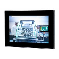 Панельный ПК 10.1" с Celeron J1900, 4×USB, 2×COM, 2×LAN, мультитач, Диагональ экрана: 10.1", Соотношение сторон: 16:10, Сенсорный экран: ёмкостный, Установленный CPU: Celeron J1900, Материал передней рамки: алюминий анодир.  – ТА