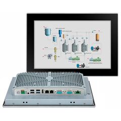 Панельный ПК 12.1" с Celeron J1900, 4×USB, 2×COM, 2×LAN, мультитач, Диагональ экрана: 12.1", Соотношение сторон: 16:10, Сенсорный экран: ёмкостный, Установленный CPU: Celeron J1900, Материал передней рамки: алюминий анодир.  – ТА