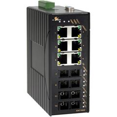 EX71622-1RB, коммутатор 6×100TX + 2×100FX MM 2км SC + 2×Gigabit BX SM 20км SC WDM (A), Порты 10/100Base-TX: 6, Порты Gigabit TX: −, Порты 100Mbit оптика: Multi-mode (2 порта), Дальность передачи FX: 2 км, Оптические разъемы FX: SC, Порты Gigabit оптика: Single-mode BX WDM-A (2 порта), Дальность передачи SX/LX/BX: 20 км  – ТА