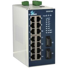 Коммутатор 14×100TX + 2×100FX SM 20км SC, −10…+60°С, Порты 10/100Base-TX: 14, Порты 100Mbit оптика: Single-mode (2 порта), Дальность передачи FX: 20 км, Оптические разъемы FX: SC  – ТА