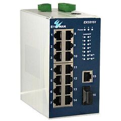Коммутатор 15×100TX + 1×100FX SM 40км SC, −10…+60°С, Порты 10/100Base-TX: 15, Порты 100Mbit оптика: Single-mode (1 порт), Дальность передачи FX: 40 км, Оптические разъемы FX: SC  – ТА