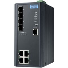 L2 коммутатор 4×Gigabit TX + 4×Gigabit SFP, −40…+75°С, Порты 10/100Base-TX: −, Порты Gigabit TX: 4, Порты Gigabit оптика: Gigabit SFP (4 порта), Рабочая температура: -40…+75°C  – ТА