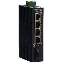 Коммутатор 4×Gigabit TX + 1×Gigabit LX SM 10км SC, −40…+75°С, Порты Gigabit TX: 4, Порты Gigabit оптика: Single-mode LX (1 порт), Оптические разъемы SX/LX/BX: SC  – ТА