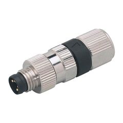 Прямой штекер M8 "папа" (4 pin) с клеммами  – ТА