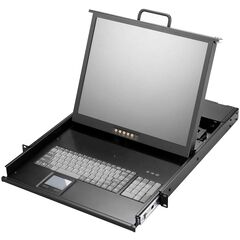 KVM-консоль AMK801, монитор 19", 1 вход VGA+PS/2, Диагональ экрана: 19", Яркость: 300 нит, Сенсорный экран: нет, Интерфейс: VGA+PS/2, KVM-переключатель: 1 порт, Питание: 220 VAC  – ТА