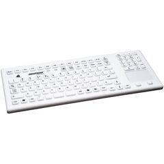 TKG-107-TOUCH-IP68-WHITE-USB-US/CYR, силиконовая клавиатура  – ТА