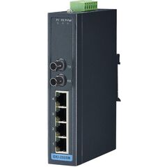 Коммутатор 4×100TX + 1×100FX MM 2км ST, −40…+75°С, Порты 10/100Base-TX: 4, Порты 100Mbit оптика: Multi-mode (1 порт), Оптические разъемы FX: ST, Модификация: обычная, Рабочая температура: -40…+75°C  – ТА