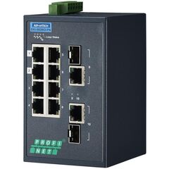 Smart коммутатор с ProfiNet и MRP, 8×100TX + 2×Gb SFP/Combo, −40…+75°С  – ТА