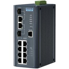 L2 коммутатор 8×Gigabit TX c PoE + 2×Gigabit TX/Combo SFP, −40…+75°С  – ТА