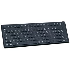 K1-IND: силиконовая настольная клавиатура IP68 (USB), черная  – ТА