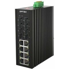 Неуправляемый коммутатор 8TX PoE + 8×SFP, −40…+75°С  – ТА