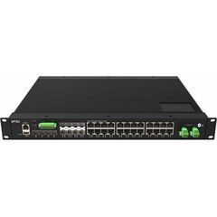 Управляемый L2 коммутатор 16TX PoE + 8×SFP/TX + 4×10G SFP+, 2×48 VDC  – ТА