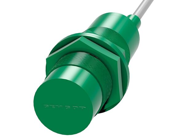 Емкостный датчик M30×90 (Sn=20 мм), NPN "НО", 24 VDC, кабель 2 м со штуцером, Тип напряжения: DC, Монтажное исполнение: неутапливаемое, Функция выхода: НО, Электрическое исполнение: NPN, Модификация: стандарт, Электрическое подключение: кабель со штуцером, фото 3  – ТА