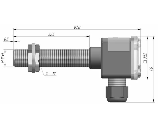 Индуктивный датчик M12×88 (Sn=2 мм), PNP "НО", 24 VDC, клеммник, Тип напряжения: DC, Монтажное исполнение: утапливаемое, Функция выхода: НО, Электрическое исполнение: PNP, Модификация: стандарт, Электрическое подключение: клеммник, фото 4  – ТА