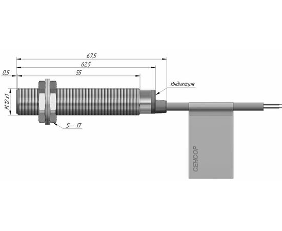 Индуктивный датчик M12×63 (Sn=4 мм), PNP "ИЛИ", 24 VDC, кабель 2 м, Тип напряжения: DC, Монтажное исполнение: утапливаемое, Функция выхода: НО+НЗ, Электрическое исполнение: PNP, Модификация: увеличенное Sn, Электрическое подключение: кабель, фото 4  – ТА