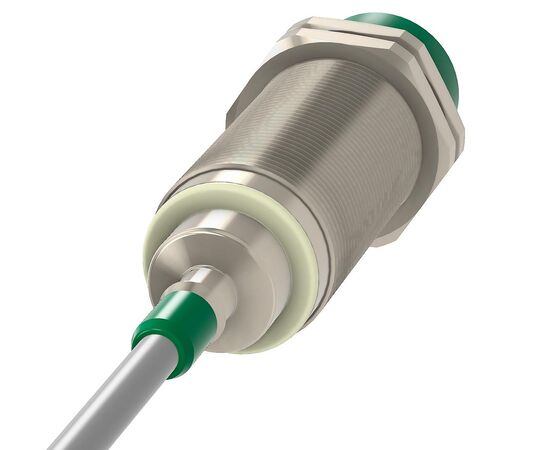 Индуктивный датчик M30×85 (Sn=15 мм), NPN "НО", 24 VDC, кабель 2 м со штуцером, −25…+100°C, Тип напряжения: DC, Монтажное исполнение: неутапливаемое, Функция выхода: НО, Электрическое исполнение: NPN, Защита выхода: тактовая, Модификация: до +100°C, Электрическое подключение: кабель со штуцером, фото 3  – ТА