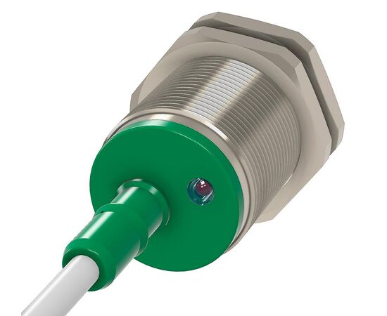 Индуктивный датчик M30×50 (Sn=10 мм), PNP "НО", 24 VDC, кабель 2 м со штуцером, Монтажное исполнение: утапливаемое, Функция выхода: НО, Электрическое исполнение: PNP, Модификация: стандарт, Электрическое подключение: кабель со штуцером, фото 3  – ТА