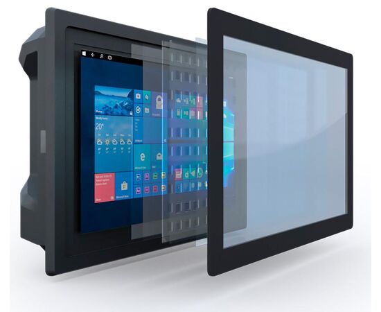 EPC-410 G3: промышленный панельный компьютер 10.1" с Processor N97, 8GB RAM / 128GB SSD, 2×LAN, 2×COM, 2×USB и мультисенсорным экраном, Диагональ экрана: 10.1", Установленный CPU: Processor N97, Установленное ОЗУ: 4 GB, Установленный накопитель: 128 GB NVMe, фото 4  – ТА
