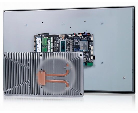 Промышленный панельный компьютер 21.5" с Core i5-1235U, 5×USB, 2×RS-232/422/485, 3×LAN и мультисенсорным экраном, Диагональ экрана: 21.5", Соотношение сторон: 16:9, Сенсорный экран: ёмкостный мультисенсорный, Установленный CPU: i5-1235U, Материал передней рамки: алюминий анодир., фото 6  – ТА
