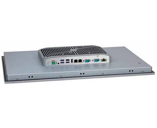 Промышленный панельный компьютер 23.8" с Core i3-8145U, 4×USB, 2×RS-232/422/485, 2×GbE LAN и мультисенсорным экраном, Диагональ экрана: 23.8", Соотношение сторон: 16:9, Сенсорный экран: ёмкостный мультисенсорный, Установленный CPU: i3-8145U, Материал передней рамки: алюминий анодир., фото 3  – ТА