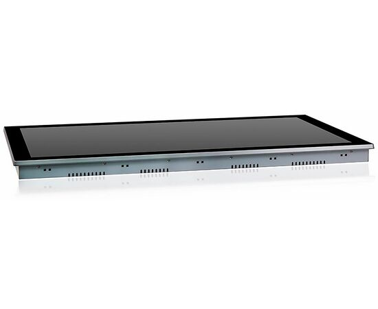 Промышленный панельный компьютер 31.5" с Core i3-8145U, 4×USB, 2×RS-232/422/485, 2×GbE LAN и мультисенсорным экраном, Диагональ экрана: 31.5", Соотношение сторон: 16:9, Сенсорный экран: ёмкостный мультисенсорный, Установленный CPU: i3-8145U, Материал передней рамки: алюминий анодир., фото 3  – ТА