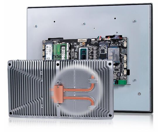 Промышленный панельный компьютер 17" с Core i7-1255U, 5×USB, 2×RS-232/422/485, 3×LAN и мультисенсорным экраном, Диагональ экрана: 17", Соотношение сторон: 5:4, Сенсорный экран: ёмкостный мультисенсорный, Установленный CPU: i7-1255U, Материал передней рамки: алюминий анодир., фото 6  – ТА