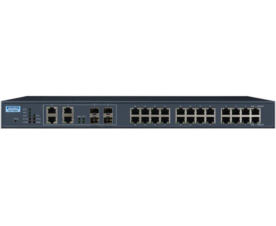 Промышленный управляемый коммутатор: 24 порта Gigabit TX с PoE (до 30 Вт/порт) + 4 порта Gigabit TX / Combo SFP, питание 46…57VDC, фото 3  – ТА