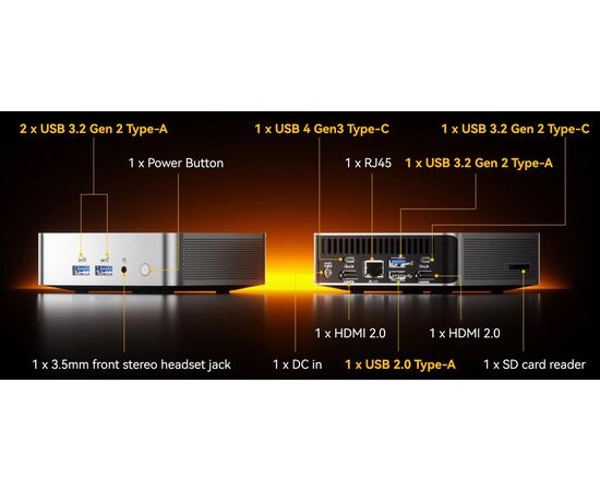 Мини ПК (неттоп) GEEKOM A8 с Ryzen™ 7 8745HS, 16GB RAM / 1TB SSD, WiFi+BT, Win11 Pro, Установленный CPU: Ryzen 7 8745HS, Установленное ОЗУ: 16 GB, Установленный накопитель: 1 TB M.2 NVMe 1.4, фото 8  – ТА