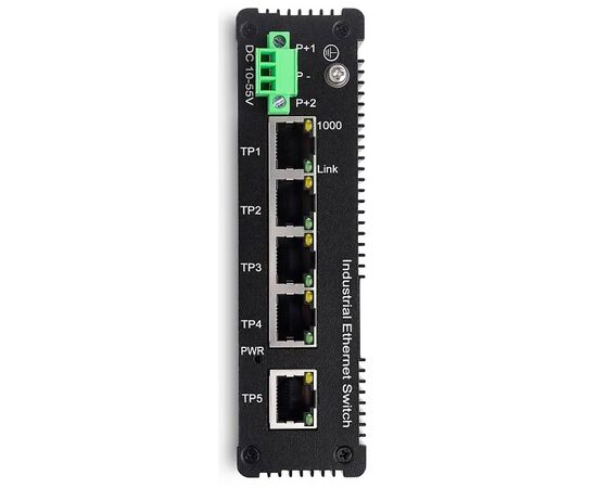 Неуправляемый промышленный коммутатор Ethernet: 5 портов 10/100/1000TX, 2× 10…58 VDC, −40…+85°С, фото 4  – ТА