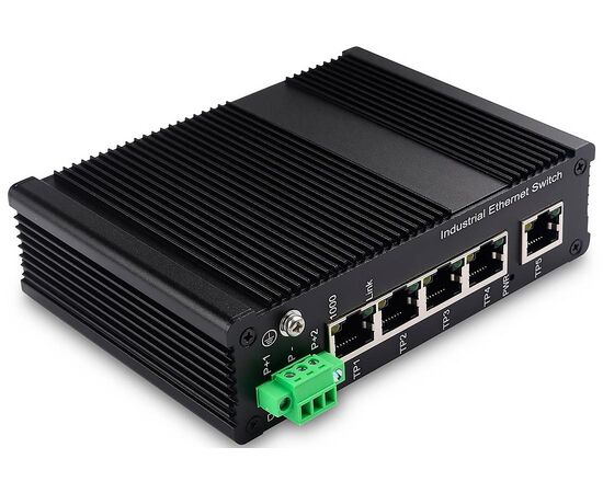 Неуправляемый промышленный коммутатор Ethernet: 5 портов 10/100/1000TX, 2× 10…58 VDC, −40…+85°С, фото 3  – ТА