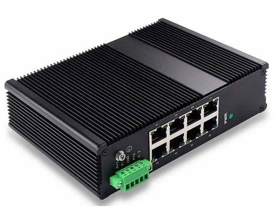 Неуправляемый промышленный коммутатор Ethernet: 8 портов 10/100TX с PoE+ (30 Вт/порт, бюджет 120 Вт), 2× 48…58 VDC, −40…+85°С, фото 3  – ТА