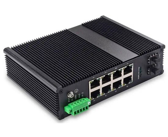 Промышленный smart-коммутатор Ethernet: 8 портов 10/100/1000TX + 2 порта 100/1000 SM 20км SC, 2× 10…55 VDC, −40…+85°С, фото 3  – ТА