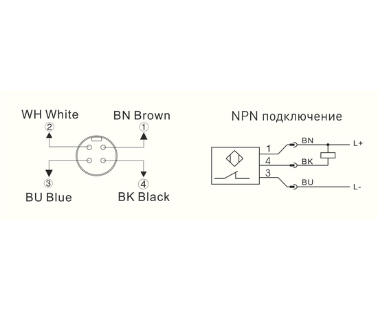 Индуктивный датчик M30×78 (Sn=15 мм), NPN "НЗ", 24 VDC, разъем M12, Типоразмер корпуса: M30, Монтажное исполнение: неутапливаемое, Функция выхода: НЗ, Электрическое исполнение: NPN, Модификация: стандарт, Электрическое подключение: разъем M12, фото 3  – ТА
