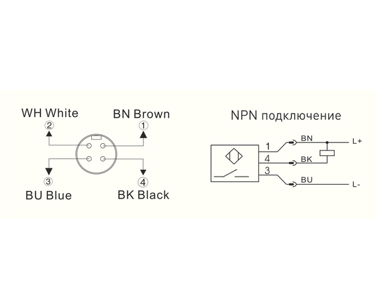 Индуктивный датчик M30×57 (Sn=30 мм), NPN "НО", 24 VDC, разъем M12, Типоразмер корпуса: M30, Монтажное исполнение: неутапливаемое, Функция выхода: НО, Электрическое исполнение: NPN, фото 3  – ТА